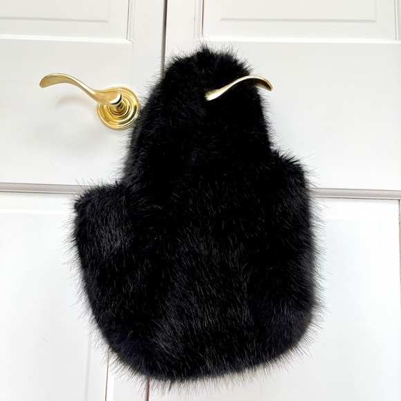 J Crew Mini Black Faux Shearling Tote - Picture 14 of 14